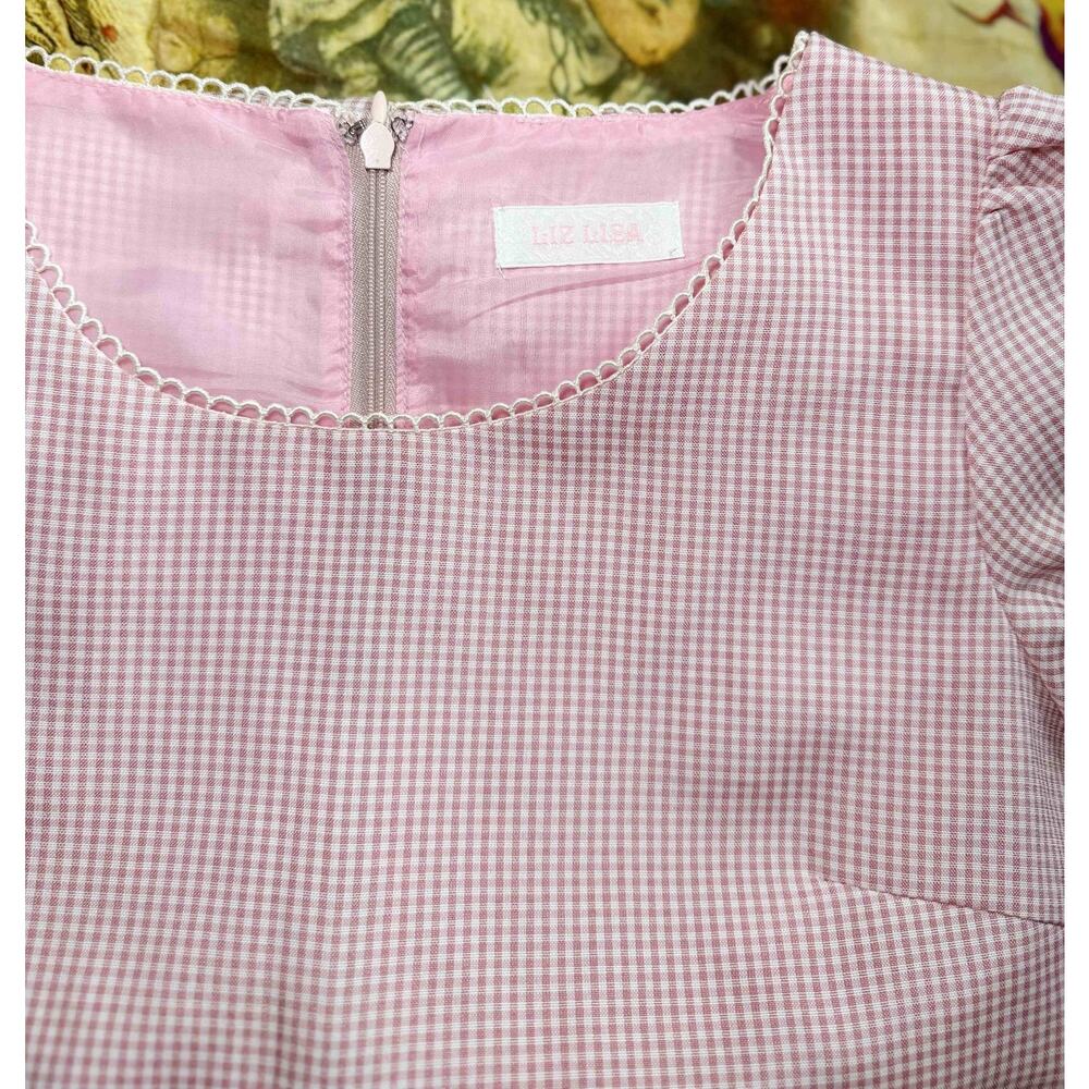 Liz Lisa Gingham Check OP Pink Picnic Dress Jfashion Gyaru Himekaji Coquette - Picture 14 of 16
